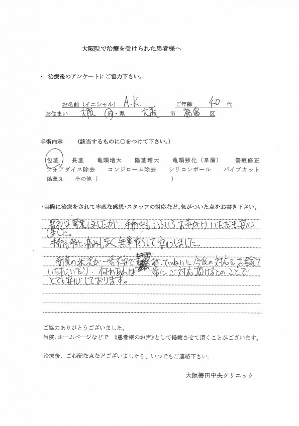 A.K 40代 包茎